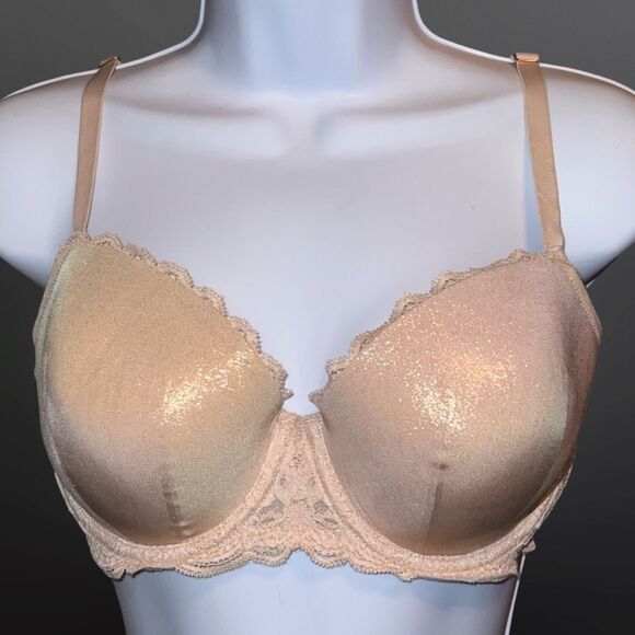 Victoria’s Secret Dream Angles Tan Lightly Lined Demi Bra Size 36D - Picture 1 of 5